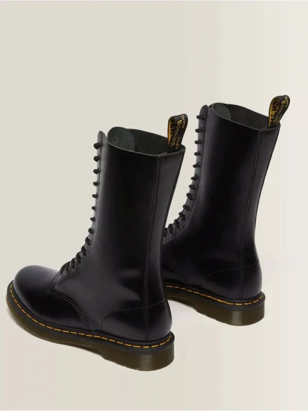 Dr. Martens Classic 1914 Smooth Black 14-eye Lace-up Boots, Mens size 9, EU 42